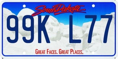 SD license plate 99KL77