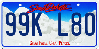 SD license plate 99KL80