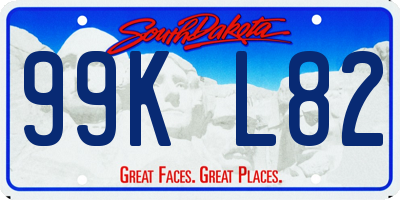 SD license plate 99KL82