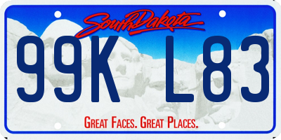 SD license plate 99KL83