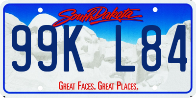 SD license plate 99KL84