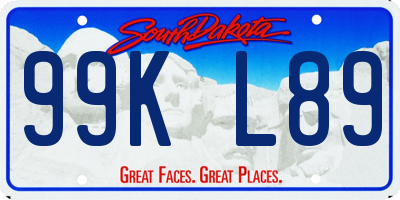 SD license plate 99KL89