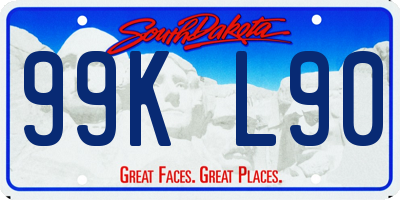 SD license plate 99KL90