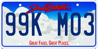 SD license plate 99KM03