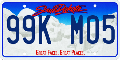 SD license plate 99KM05