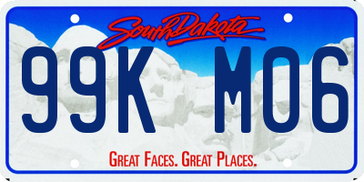 SD license plate 99KM06