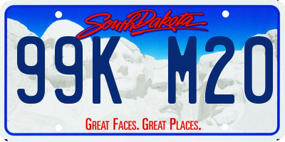 SD license plate 99KM20