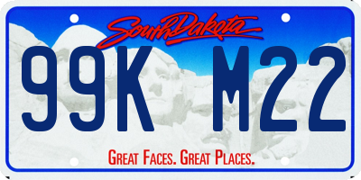 SD license plate 99KM22