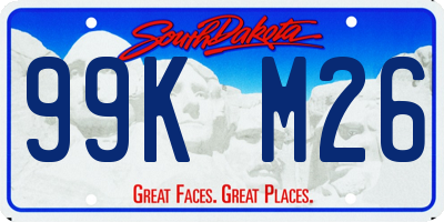 SD license plate 99KM26