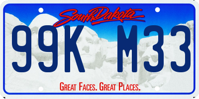 SD license plate 99KM33