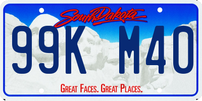 SD license plate 99KM40