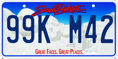 SD license plate 99KM42