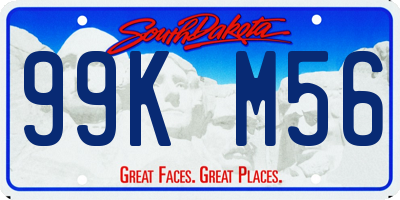 SD license plate 99KM56