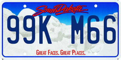 SD license plate 99KM66