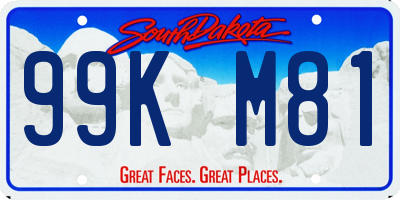 SD license plate 99KM81