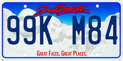 SD license plate 99KM84