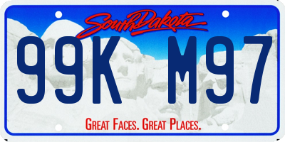 SD license plate 99KM97