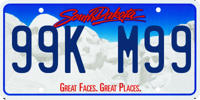 SD license plate 99KM99