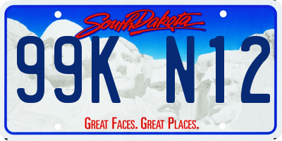 SD license plate 99KN12