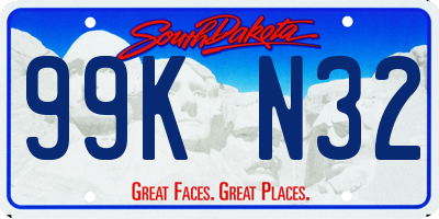 SD license plate 99KN32