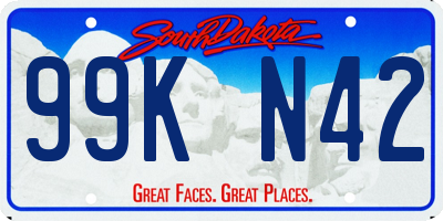SD license plate 99KN42