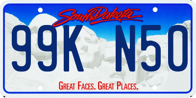 SD license plate 99KN50
