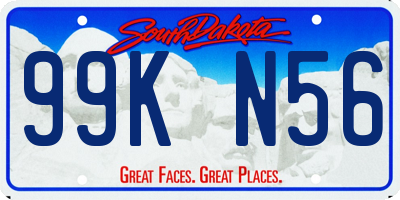 SD license plate 99KN56