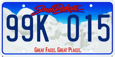 SD license plate 99KO15