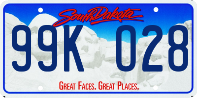 SD license plate 99KO28