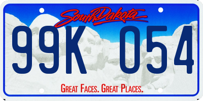 SD license plate 99KO54