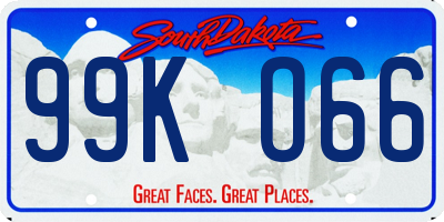 SD license plate 99KO66