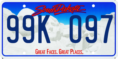 SD license plate 99KO97