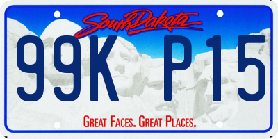 SD license plate 99KP15