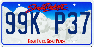 SD license plate 99KP37