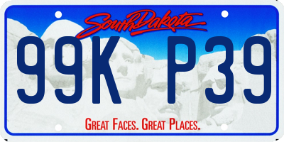 SD license plate 99KP39