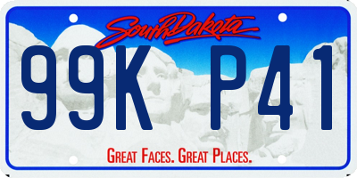 SD license plate 99KP41