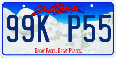 SD license plate 99KP55