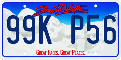 SD license plate 99KP56
