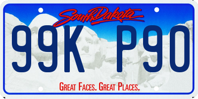 SD license plate 99KP90