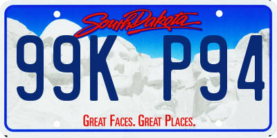 SD license plate 99KP94