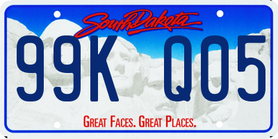 SD license plate 99KQ05