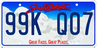 SD license plate 99KQ07