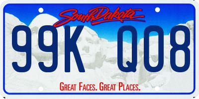 SD license plate 99KQ08