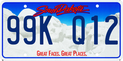 SD license plate 99KQ12