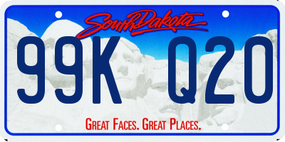 SD license plate 99KQ20