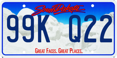 SD license plate 99KQ22