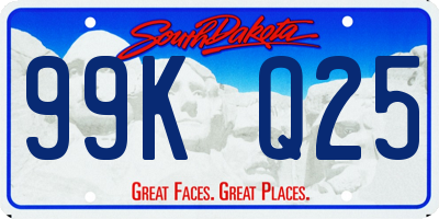 SD license plate 99KQ25