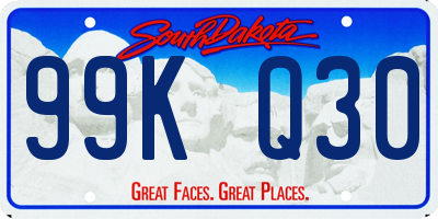 SD license plate 99KQ30