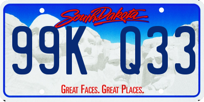 SD license plate 99KQ33