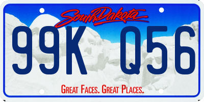 SD license plate 99KQ56